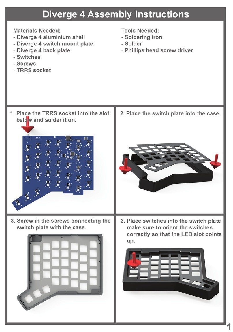 UniKeyboard Diverge 4 Assembly instructions