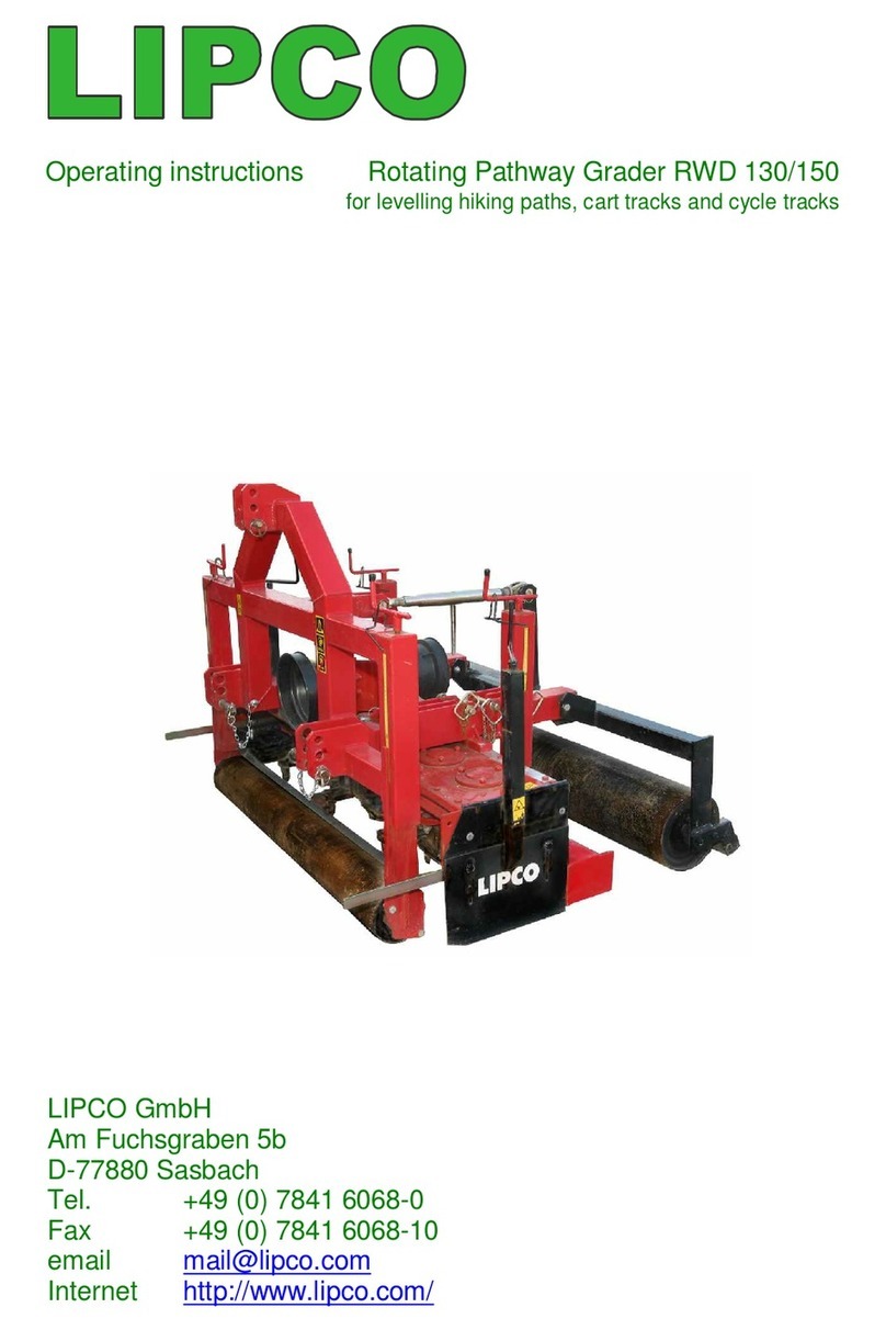 Lipco RWD 130 operating instructions