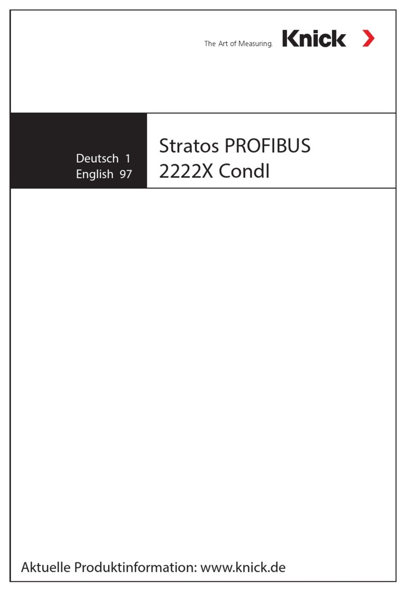 Knick Stratos PROFIBUS 2222X CondI User manual