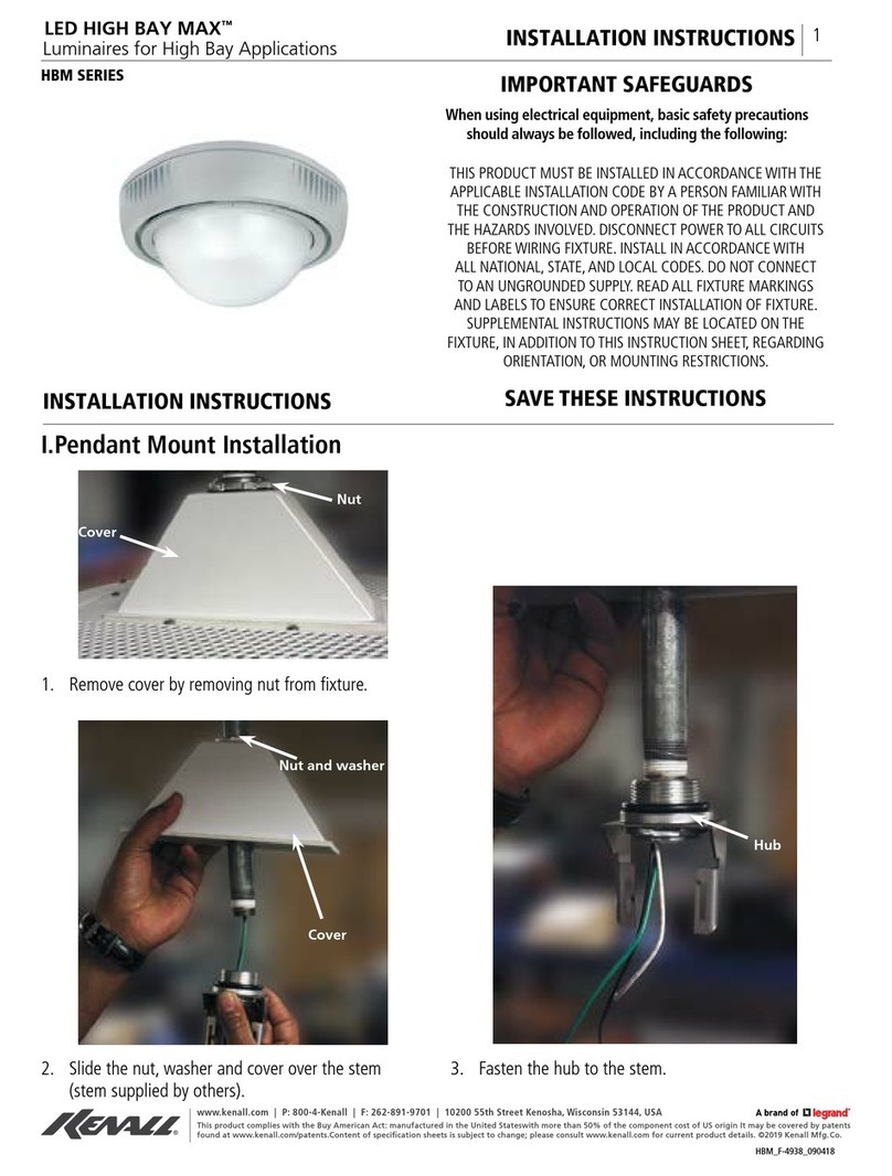 kenall HIGH BAY MAX HBM Series User manual