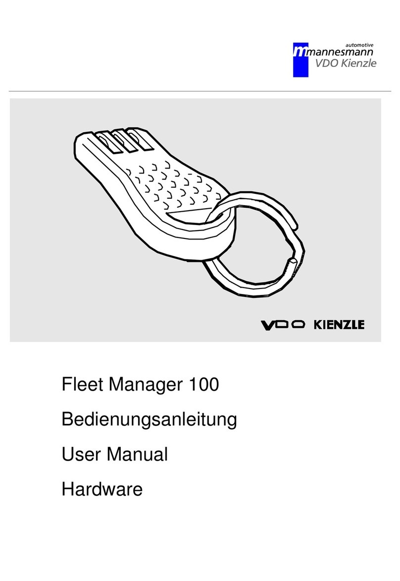 Mannesmann VDO KIENZLE Fleet Manager 100 user manual