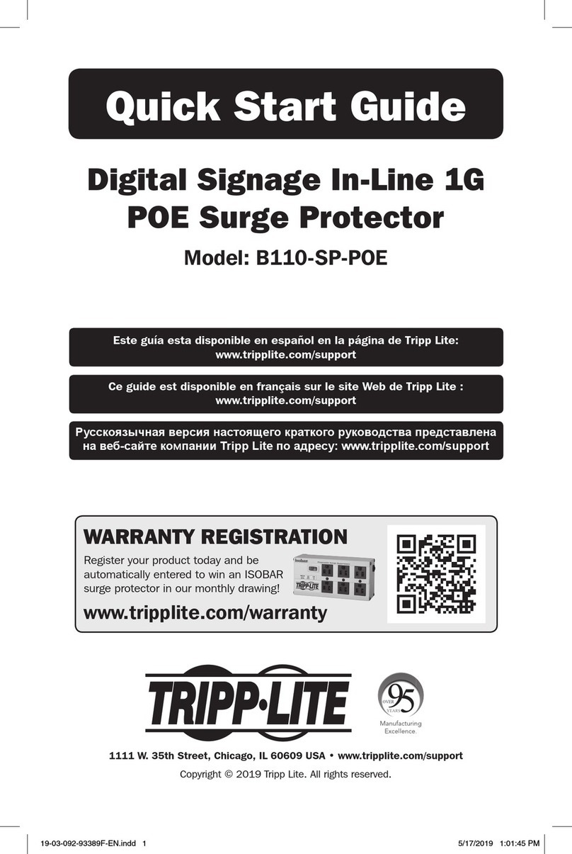 Tripp Lite B110-SP-POE User manual Tripp Lite B110-SP-POE User manual