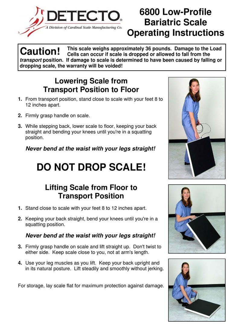 Detecto 6800 operating instructions