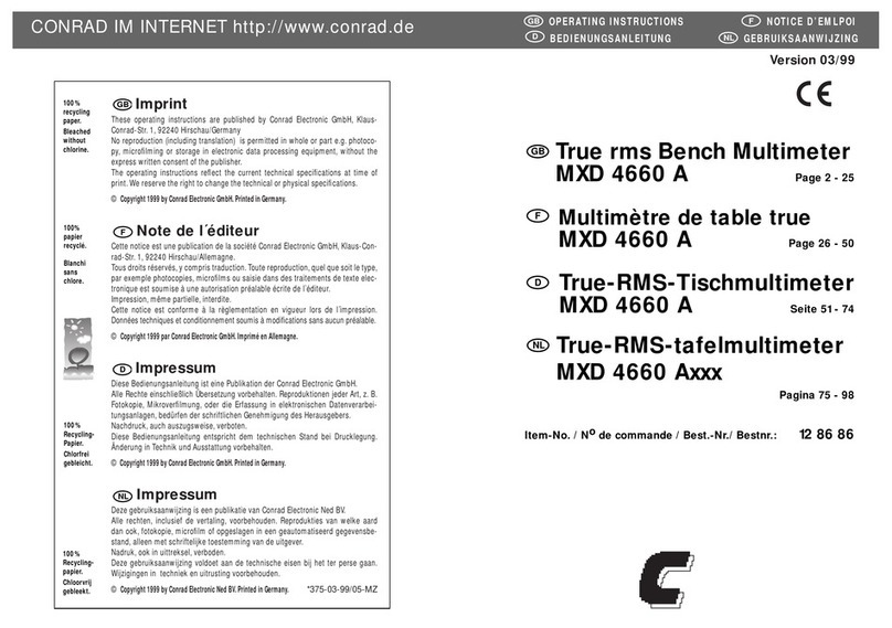 Conrad MXD 4660 A User manual