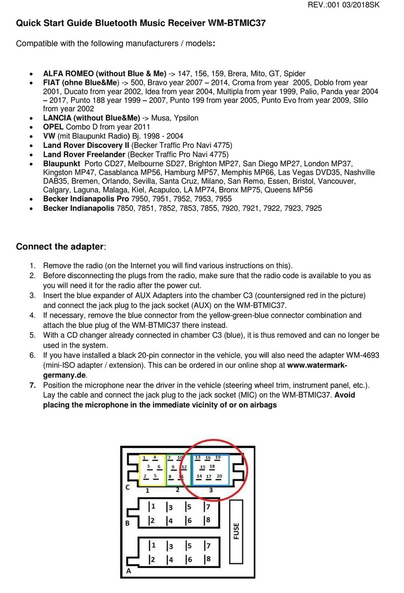 Watermark WM-BTMIC37 User manual