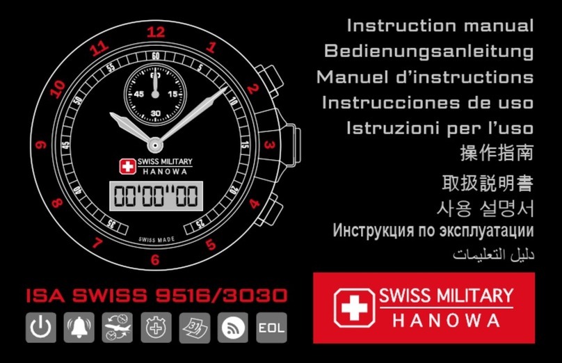 Swiss Military Hanowa ISA SWISS 9516/3030 instruction manual