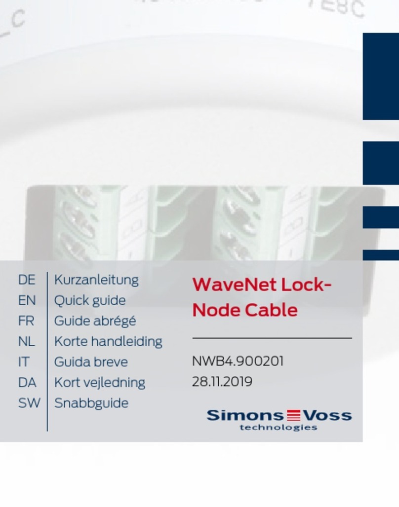 Simons Voss Technologies WaveNet Lock-Node Cable quick guide
