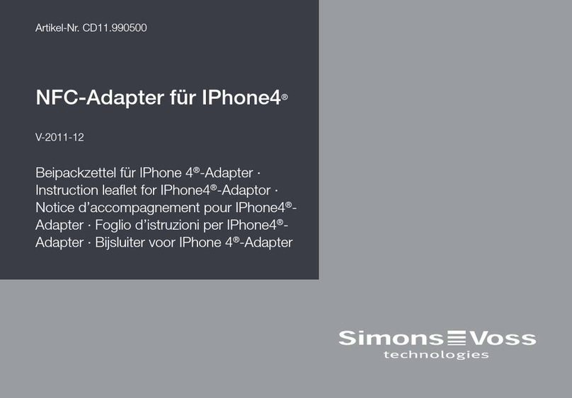 Simons Voss Technologies IPhone4-Adaptor Instruction leaflet