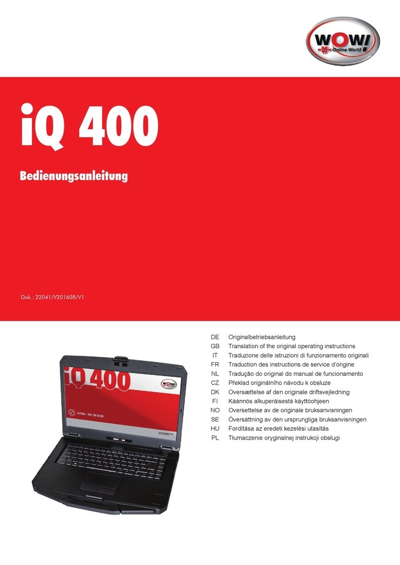 Wow iq 400 Translation of the original operating instructions