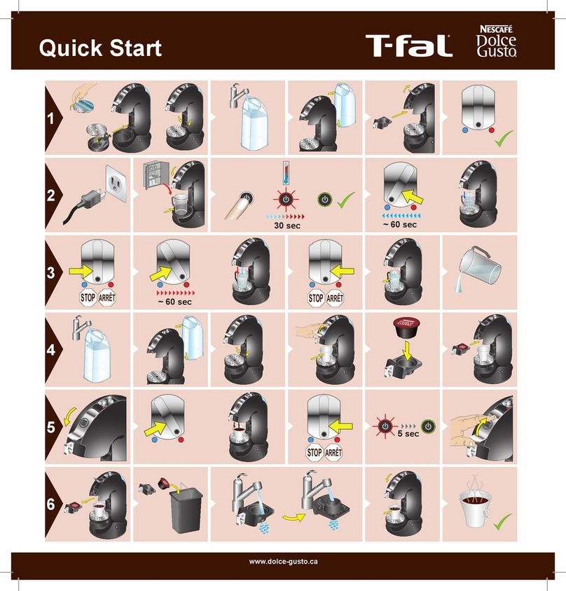 Nescafe Dolce Gusto T-fal User manual