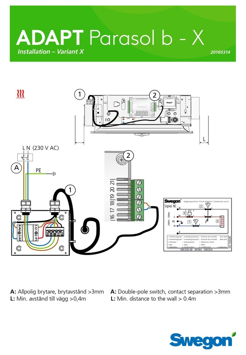 Swegon ADAPT Parasol b-X User manual