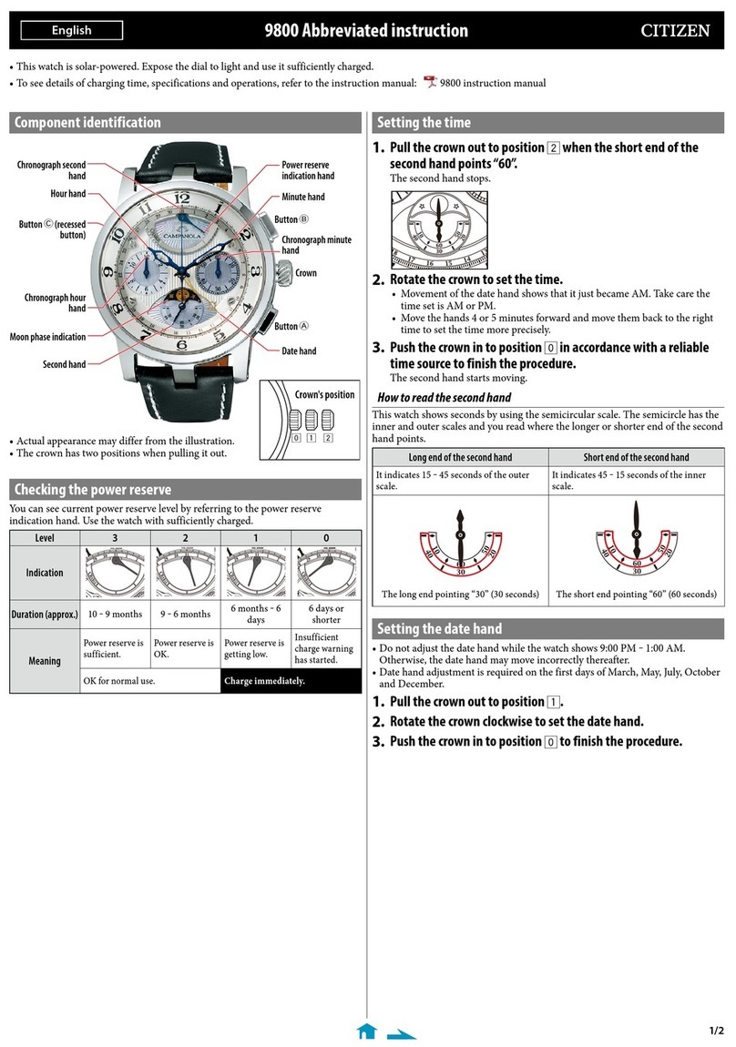Citizen 9800 Abbreviated Instruction