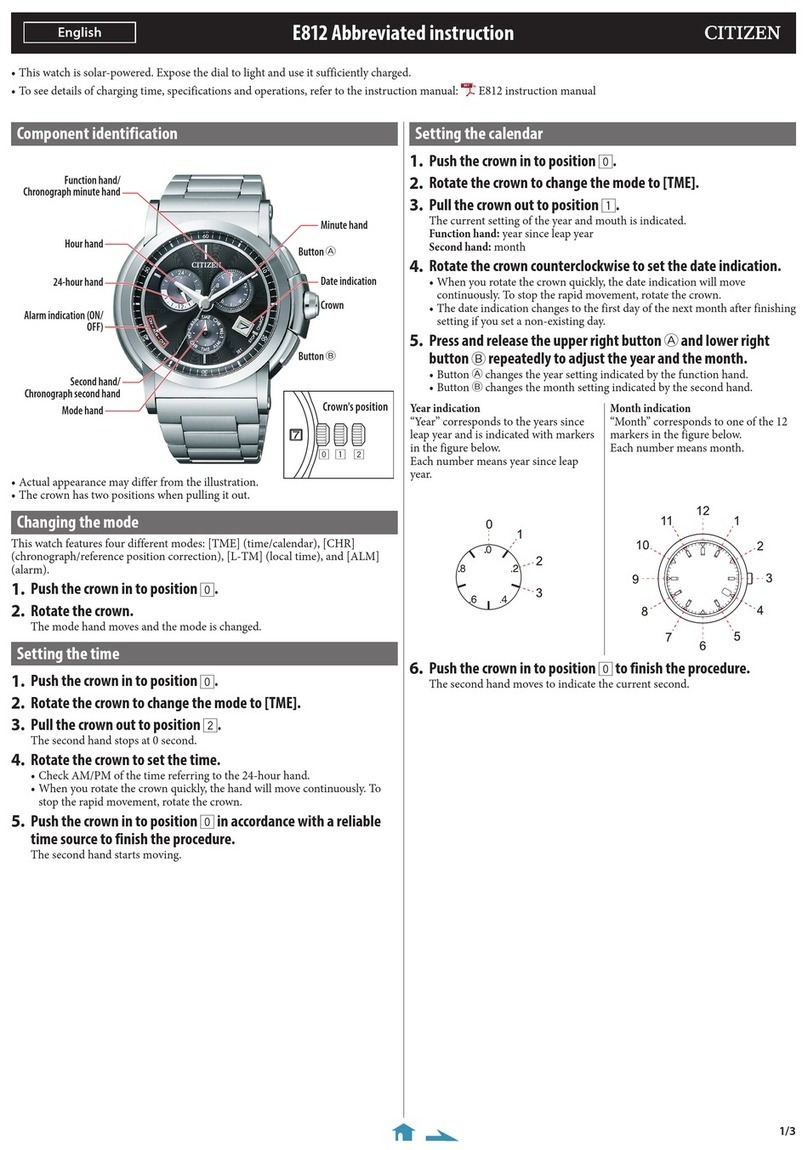 Citizen E812 User manual