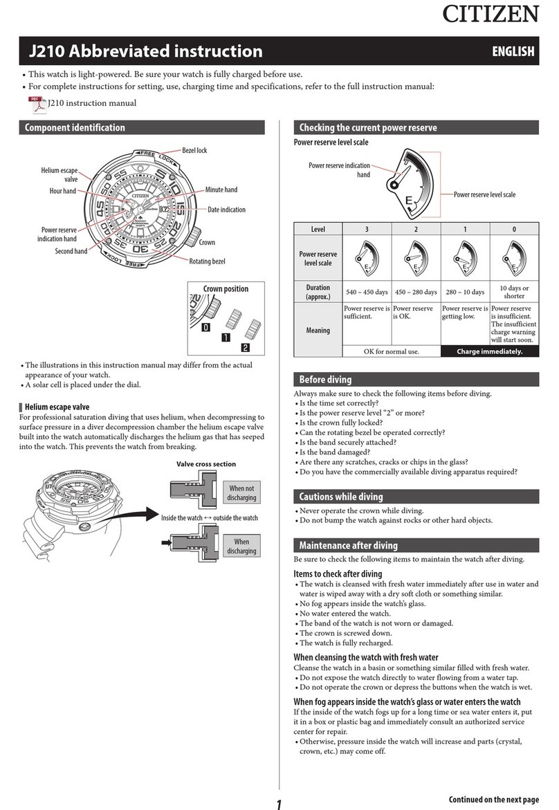 Citizen J210 User manual