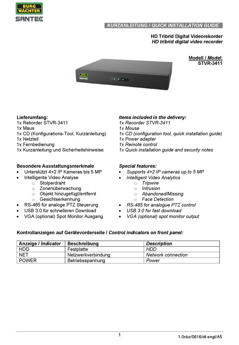 Burg Wächter STVR-3411 Quick installation guide