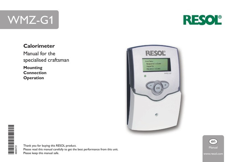 Resol WMZ-G1 Manual for the specialised craftsman