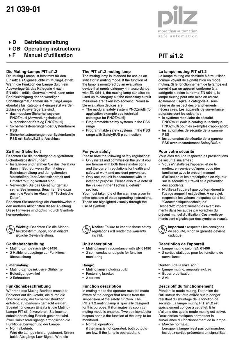 Pilz PIT si1.2 operating instructions