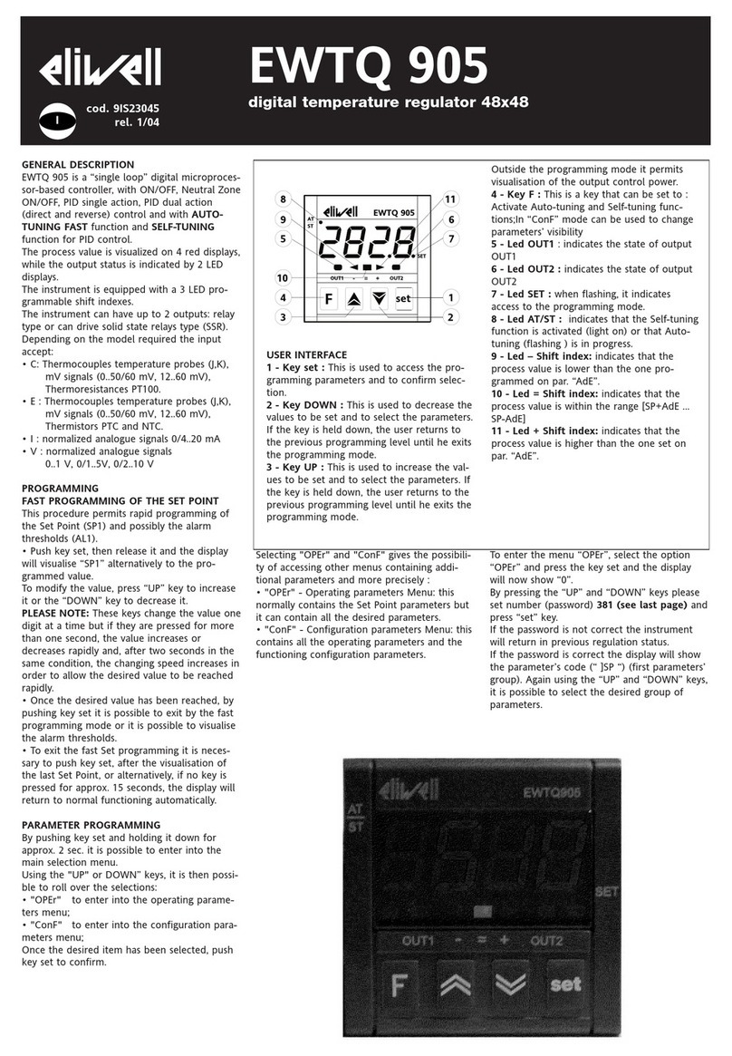 Eliwell EWTQ 905 manual