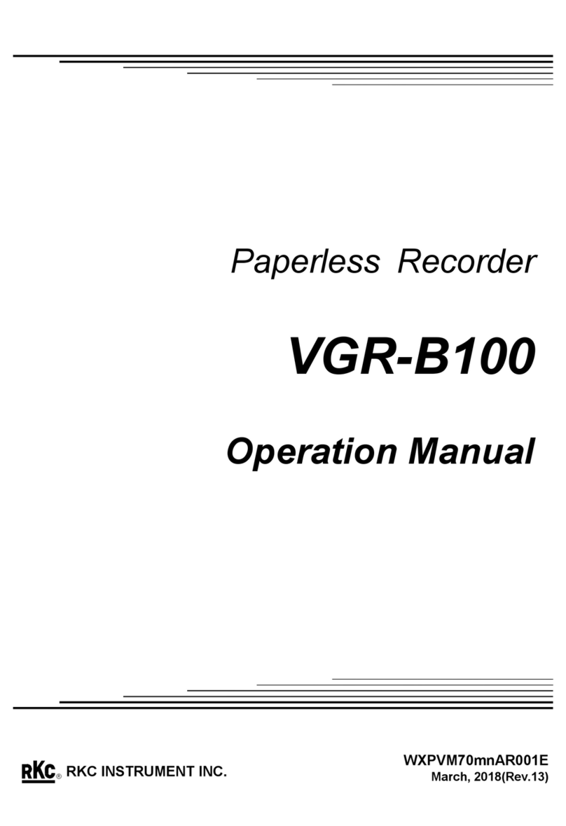RKC INSTRUMENT VGR-B100 Operation manual