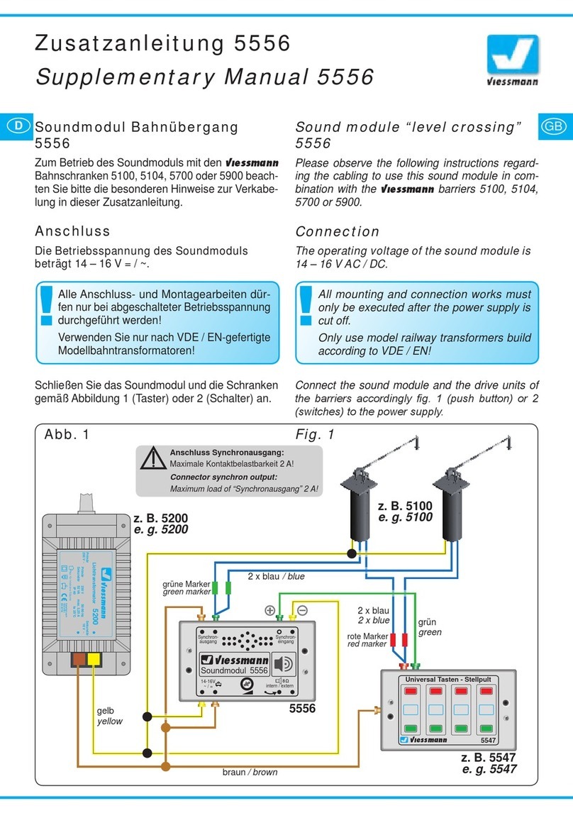 Viessmann 5556 Supplementary manual