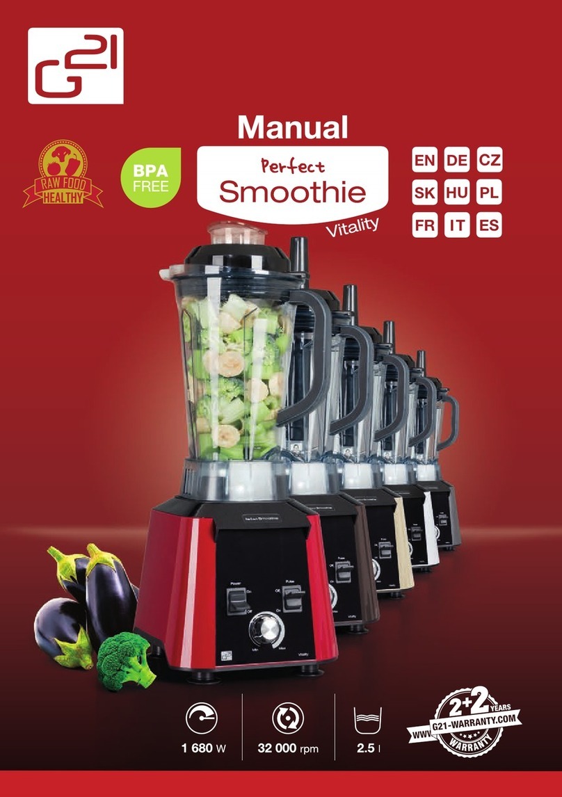 G21 Vitality Smoothie User manual