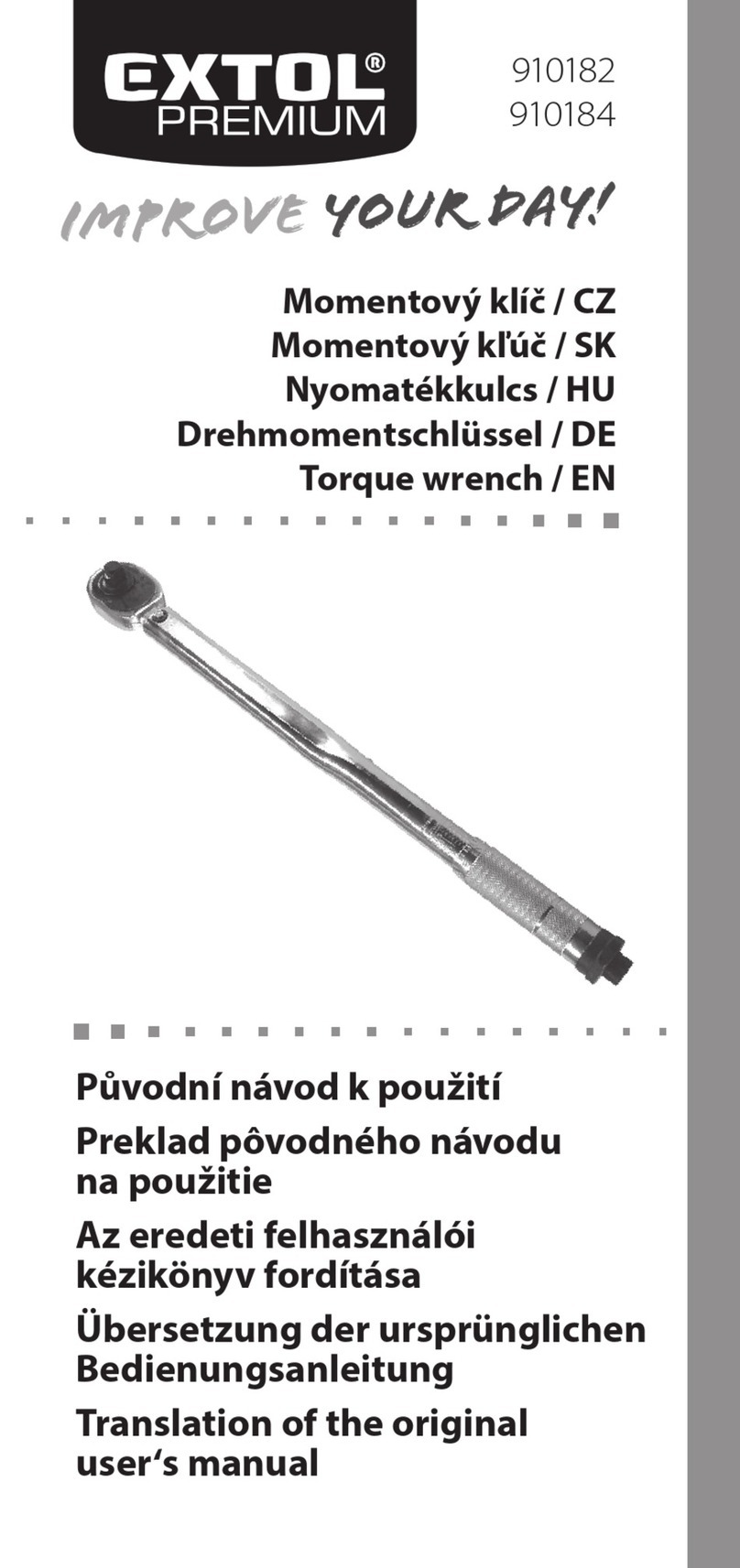 EXTOL 910182 Translation of the original user manual
