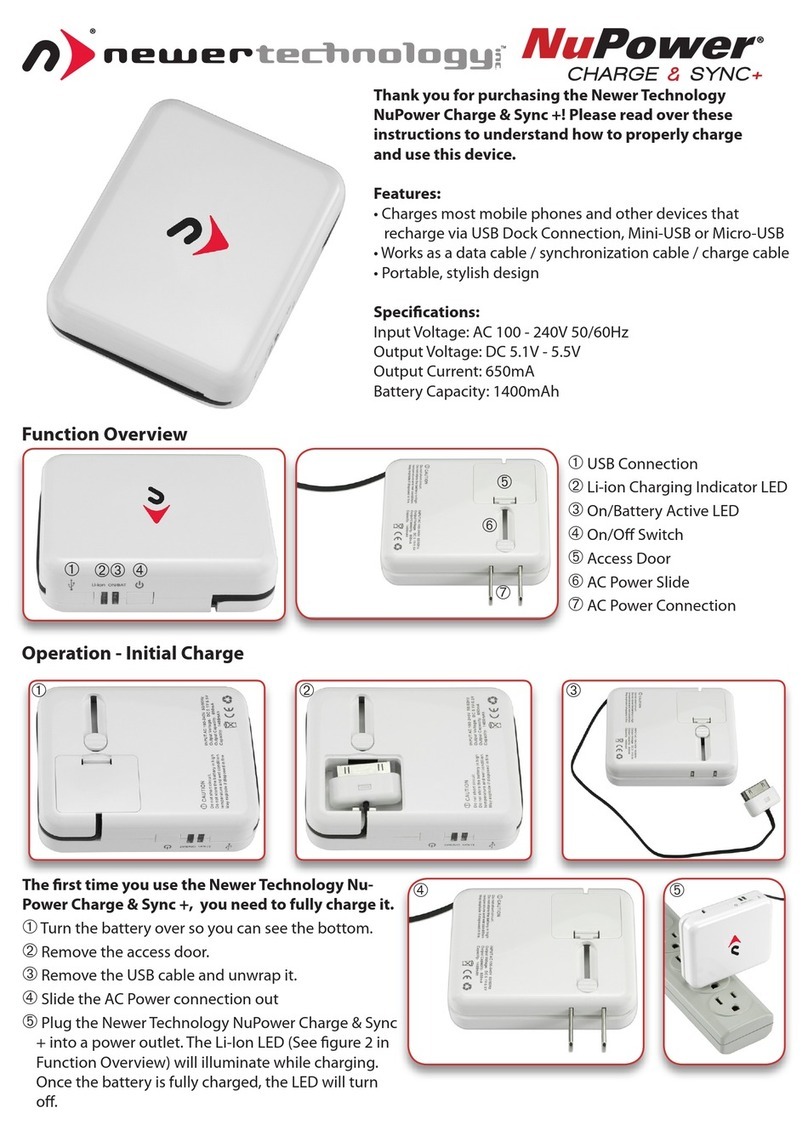 Newer Technology NuPower Charge & Sync + quick start guide