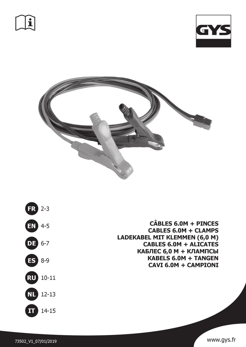 GYS CABLES 6.0M + CLAMPS manual GYS CABLES 6.0M + CLAMPS manual
