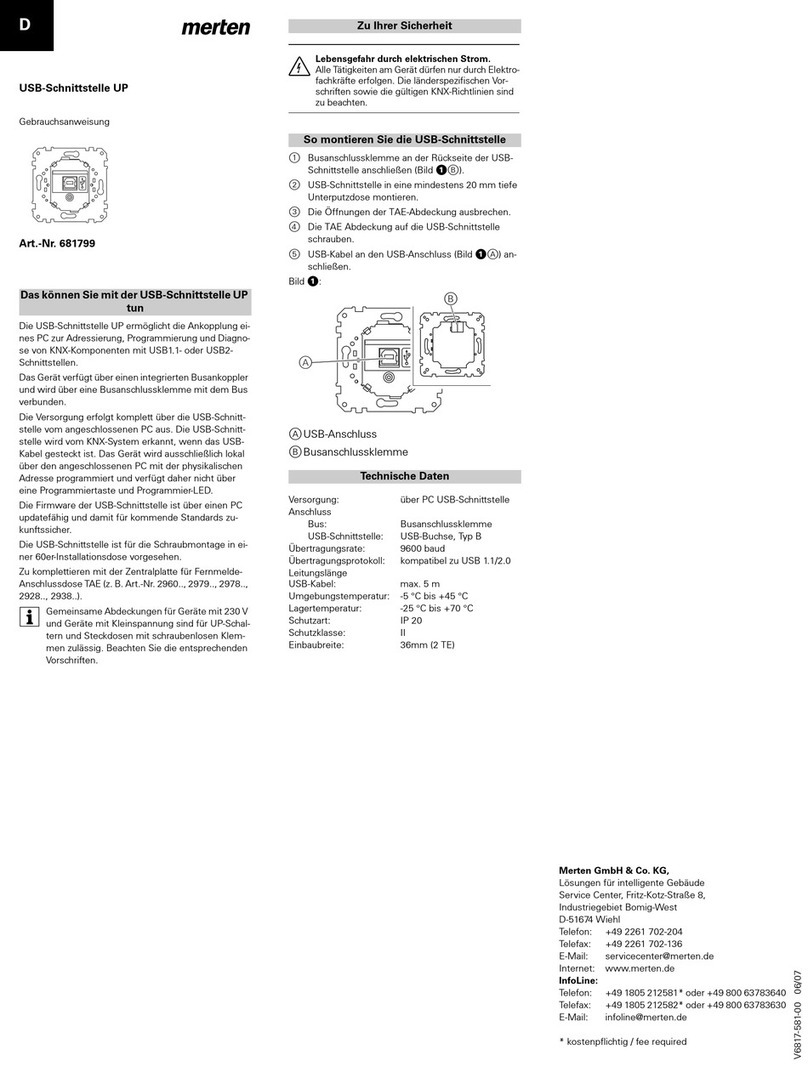 merten 681799 User manual