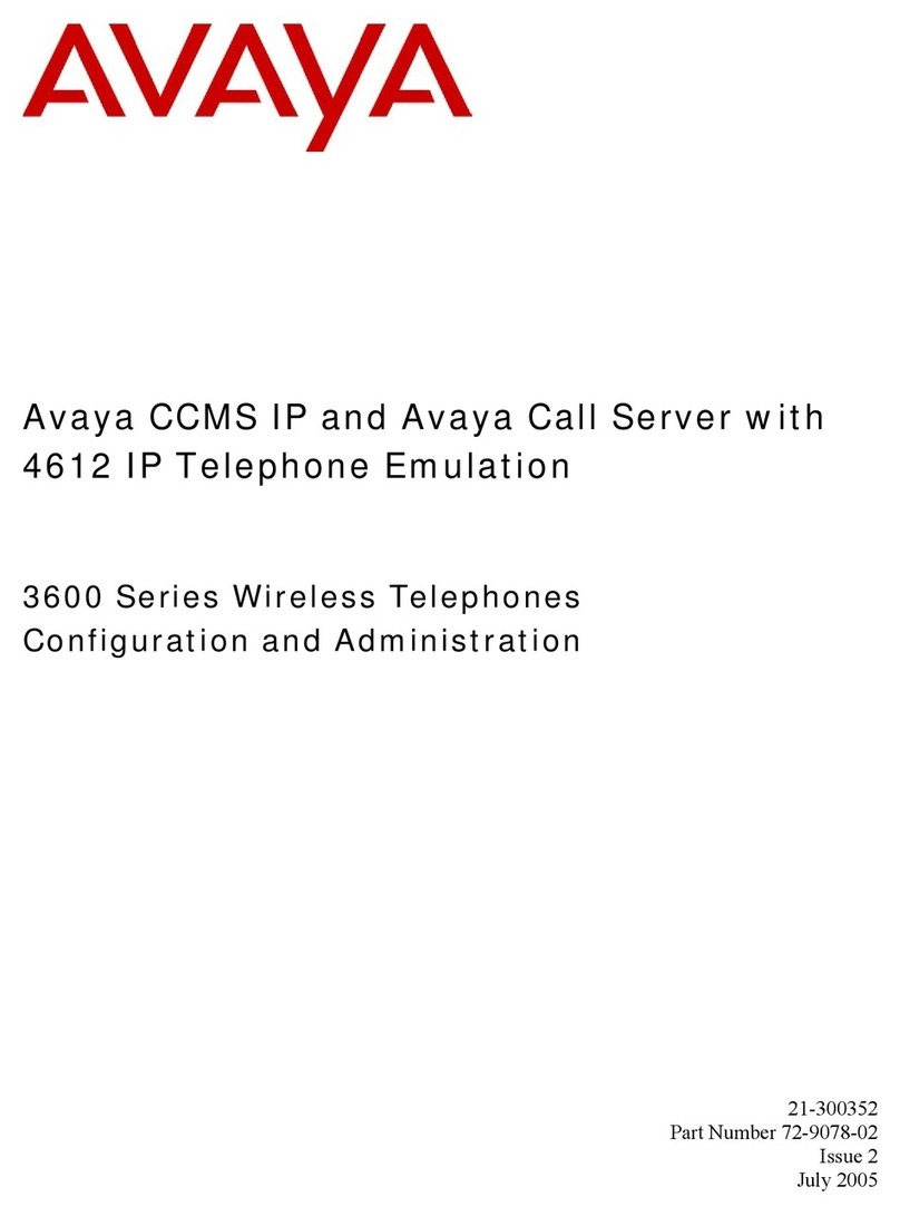 Avaya 3600 Series Instruction Manual Avaya 3600 Series Instruction Manual
