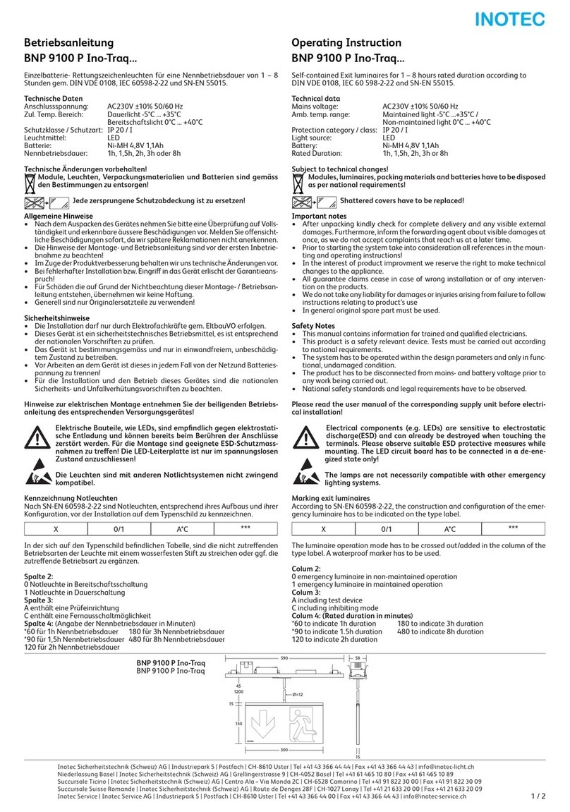 InoTec BNP 9100 P Ino-Traq Series Operating	 instruction
