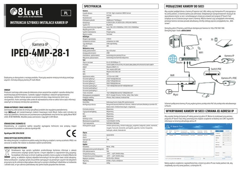 8 Level IPED-4MP-28-1 Quick installation guide