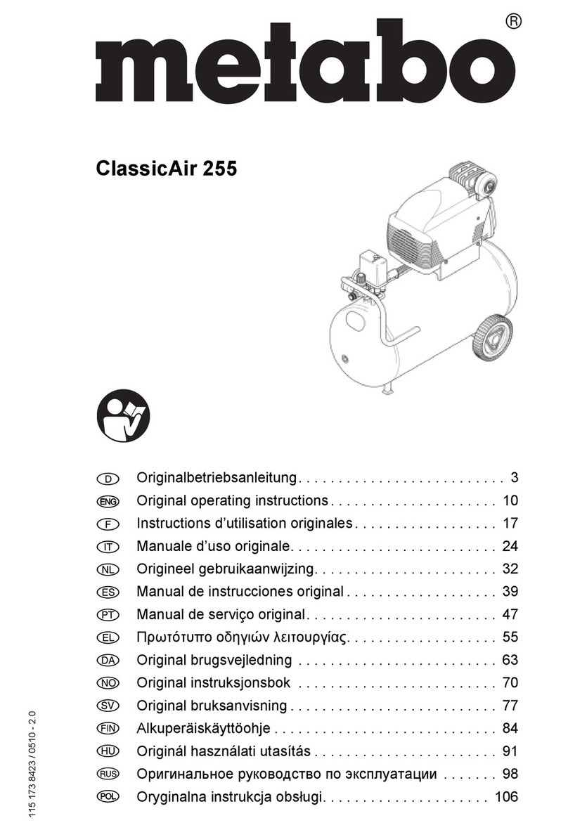 Metabo ClassicAir 255 Original operating instructions