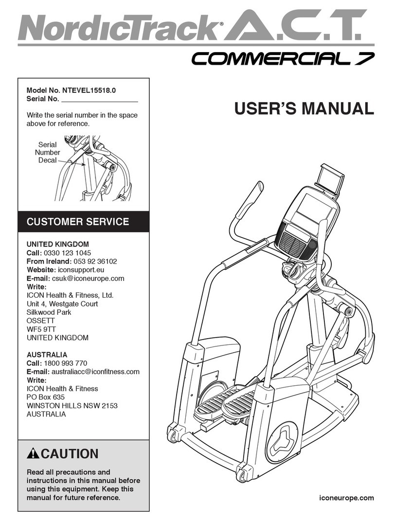 NordicTrack COMMERCIAL 7 NTEVEL15518.0 User manual