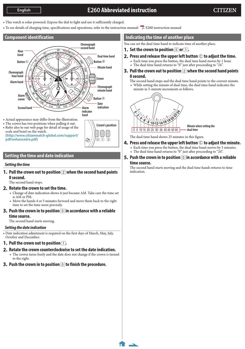 Citizen E260 User manual