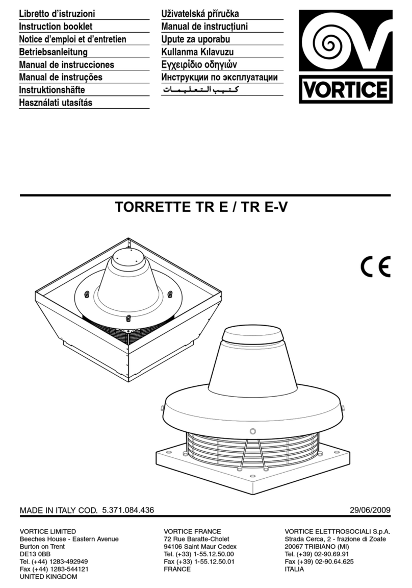 Vortice TORRETTE TR E User manual
