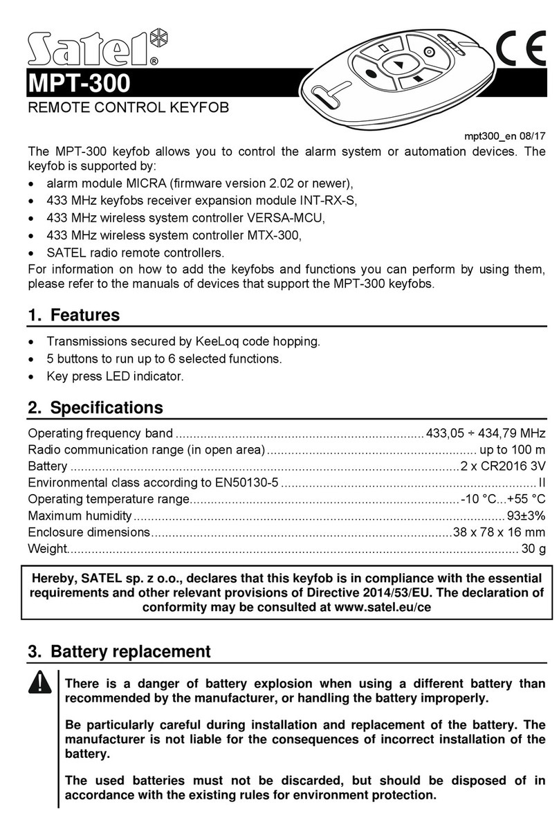 Satel MPT-300 quick start guide