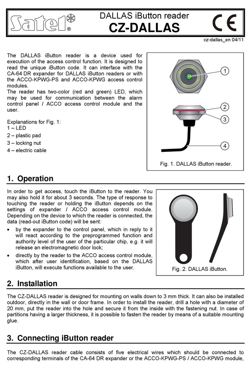 Satel CZ-DALLAS quick start guide