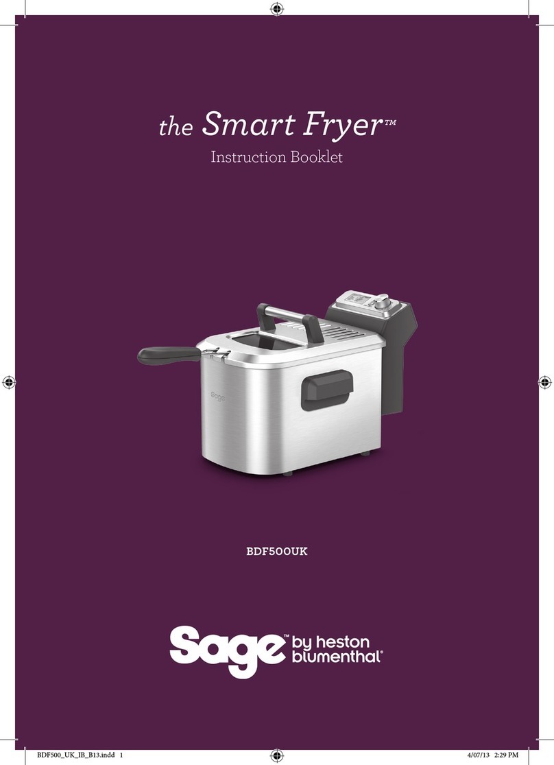 Heston Blumenthal Sage the Smart Fryer BDF500UK Instruction booklet