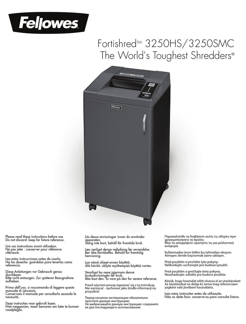 Fellowes Fortishred 3250HS User manual