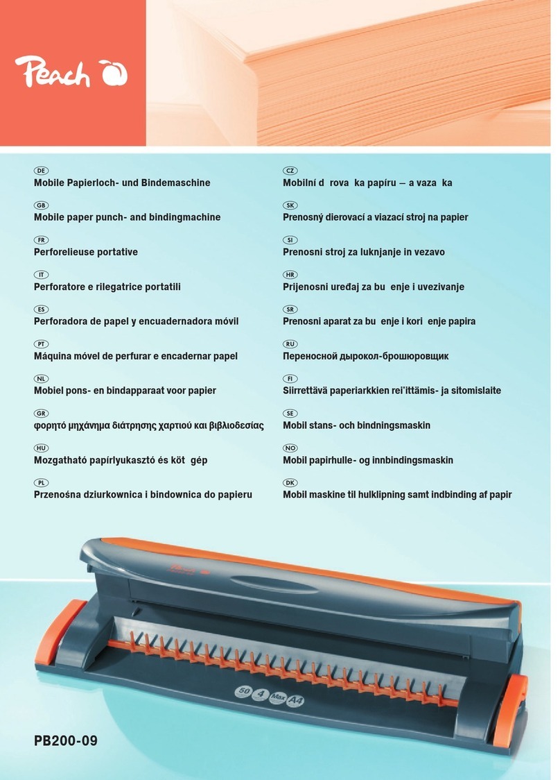 Peach PB200-09 Operation and safety notes