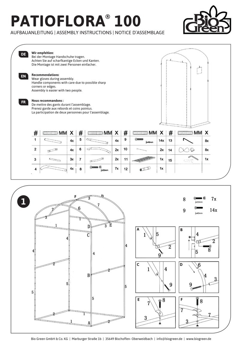 Bio Green PATIOFLORA 100 Assembly instructions