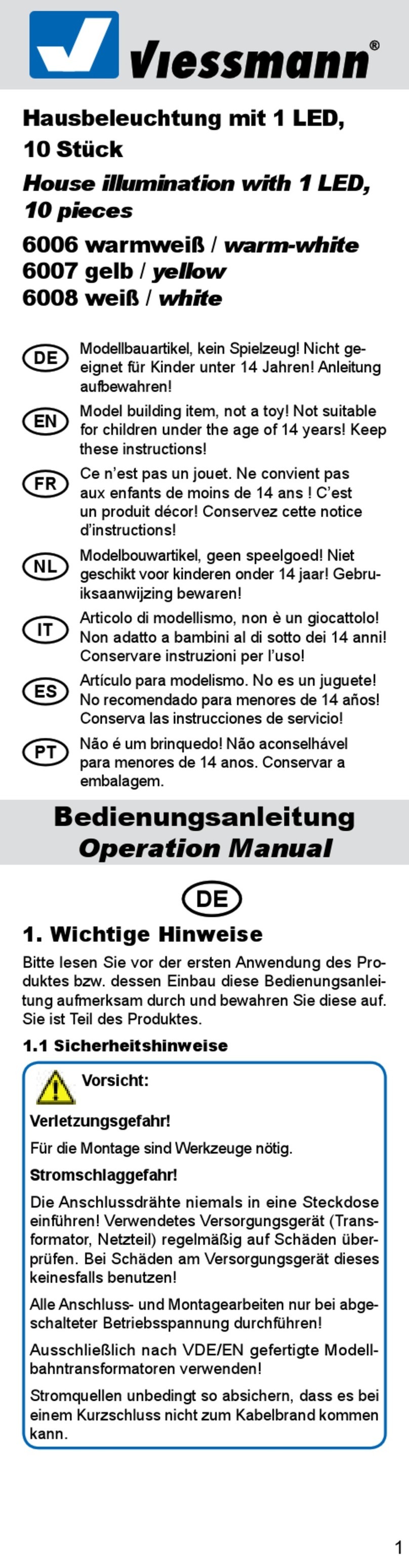 Viessmann 6006 Operation manual Viessmann 6006 Operation manual
