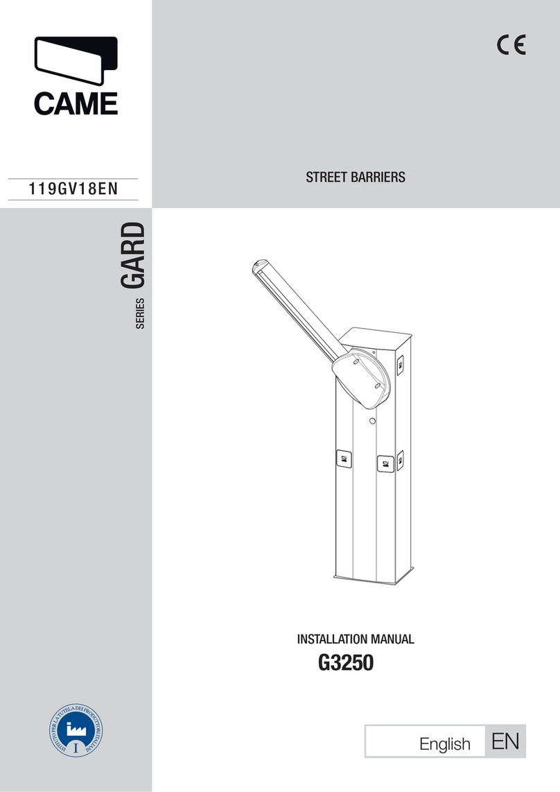CAME GARD series User manual