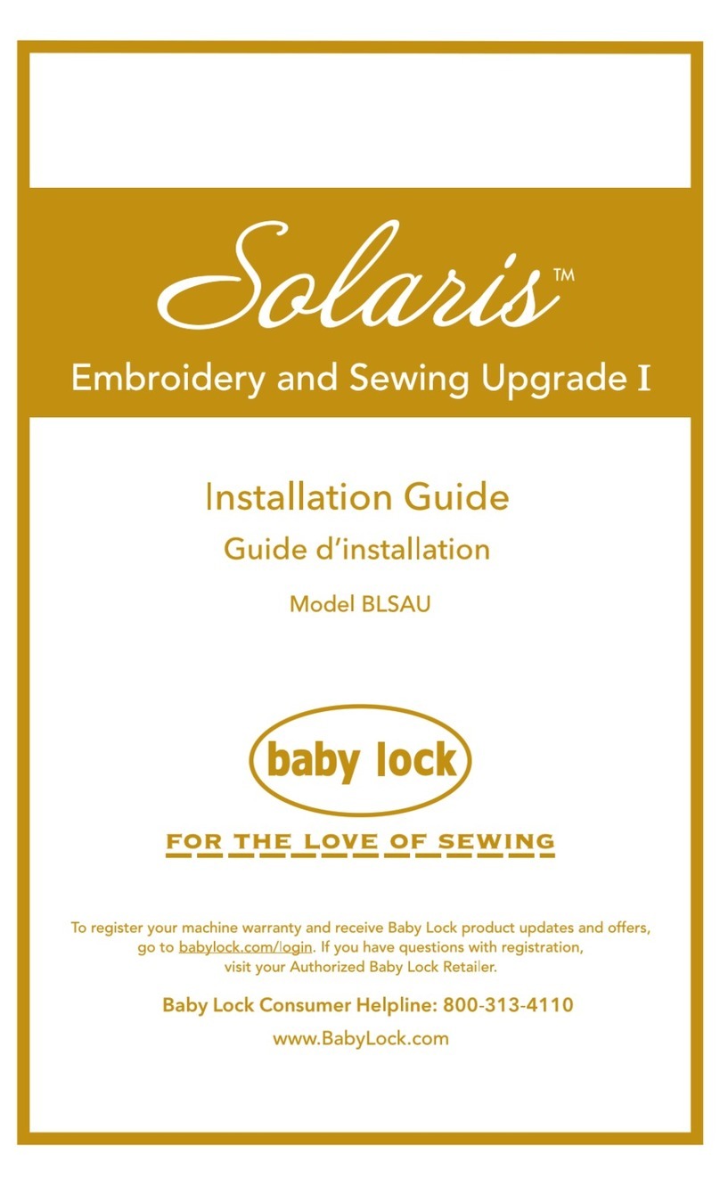 Baby Lock Solaris BLSAU installation guide