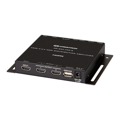 Crestron HD-DA-4KZ-E Series Dimensional drawing