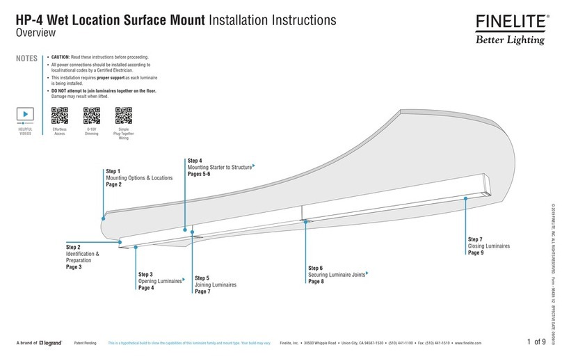 LEGRAND Finelite HP-4 installation instructions