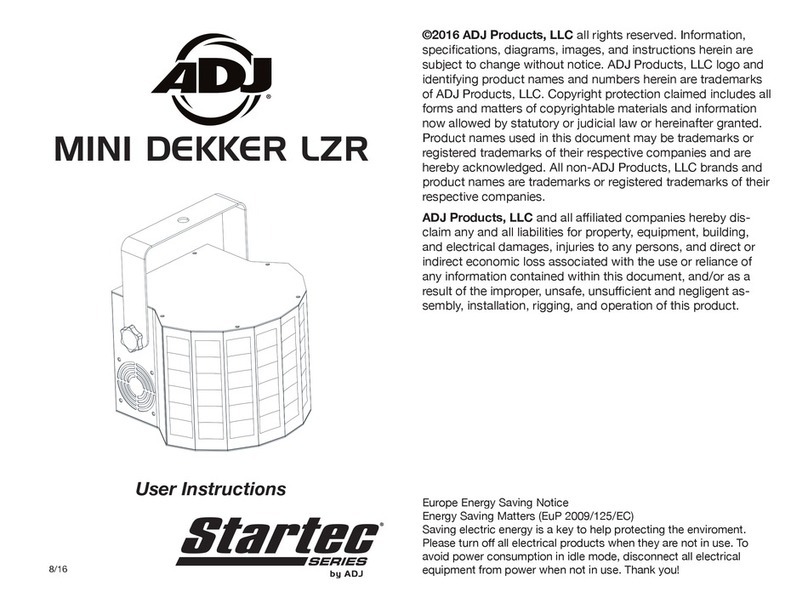 ADJ StarTec Series User manual ADJ StarTec Series User manual