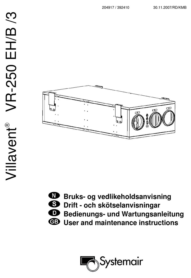 System air Villavent VR-250 EH/B/3 User and maintenance instructions