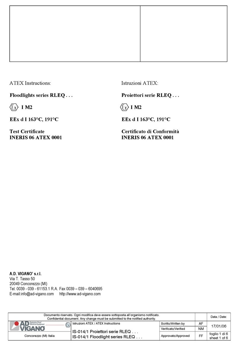 Atex RLEQ Series Instructions for use
